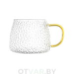 Кружка из рельефного стекла, 450 мл.