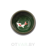 Пиала «Карп», зеленая, керамика, 60 мл.