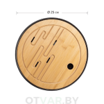 Круглый чабань, черный (25*4,7 см)