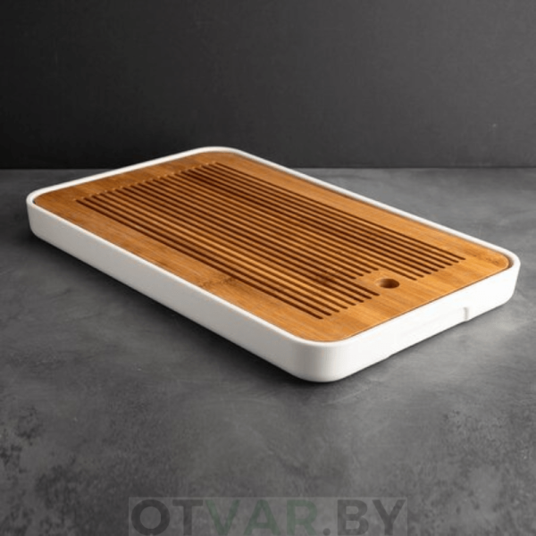 Прямоугольный чабань "Минимализм", белый (36,5*23,5*3 cм)