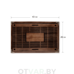 Чабань «Китайская Лилия», орех (43*28*5 см)