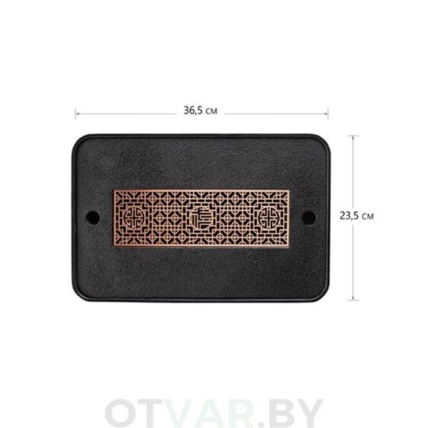 Прямоугольный чабань "Сокровища Китая", черный иск. камень