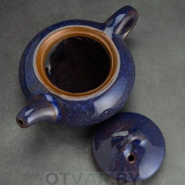 Чайный сервиз "Колотый лед", синий, керамика