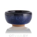 Пиала «Колотый лед», синий, керамика, 40 мл.