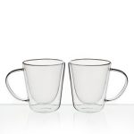 6392 Чашка из боросиликатного стекла с двойными стенками и с ручкой (упаковка из 2 шт.) по 350 мл — 2